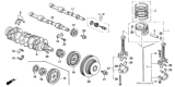 Diagram for 1998 Honda Odyssey Pistons - 13010-PEA-000