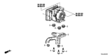 Diagram for 2016 Honda Civic ABS Control Module - 57100-TBA-A16