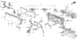 Diagram for 1995 Honda Prelude Speedometer - 78121-SS0-A01