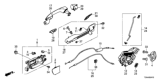 Diagram for 2016 Honda Accord Door Latch Cable - 72631-T2A-A01