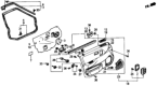 Diagram for 1990 Honda Civic Power Window Switch - 35750-SH4-A01ZC