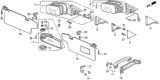 Diagram for 1990 Honda Civic Sun Visor - 83230-SH1-A00ZB