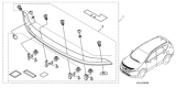 Diagram for 2020 Honda CR-V Hybrid Air Deflector - 08P47-TLA-100