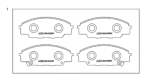 Diagram for 2008 Honda Civic Brake Pad Set - 45022-XVJ-000