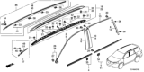 Diagram for 2017 Honda Ridgeline Door Moldings - 72410-TG7-A03