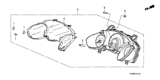 Diagram for Honda Fit EV Gauge Trim - 78156-TF0-J11