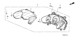 Diagram for 2011 Honda Fit Instrument Cluster - 78100-TK6-A22