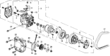Diagram for 1991 Honda Civic A/C Compressor - 38800-PM9-A11