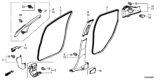 Diagram for 2020 Honda Fit Door Seal - 72355-T5R-A01