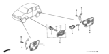 Diagram for 1998 Honda CR-V Bumper Reflector - 33801-S10-A01