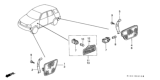 Diagram for 1999 Honda CR-V Side Marker Light - 33901-S10-A01