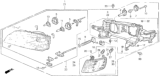 Diagram for 1994 Honda Accord Side Marker Light - 34301-SV4-A01