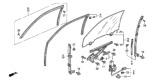 Diagram for 1997 Honda Prelude Window Regulator - 72211-S30-003