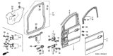 Diagram for 2002 Honda Odyssey Weather Strip - 72310-S0X-A01