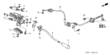 Diagram for 2002 Honda Odyssey Automatic Transmission Shift Levers - 54100-S0X-A53