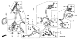 Diagram for Honda Civic Seat Belt Buckle - 04816-SNE-A02ZC