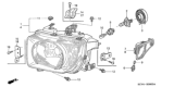 Diagram for Honda Element Headlight - 33151-SCV-A01