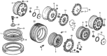 Diagram for 1992 Honda Prelude Wheel Cover - 44748-SM4-305