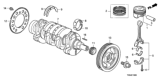 Diagram for Honda Fit Piston Rings - 13011-RB1-004