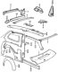 Diagram for 1976 Honda Civic Dash Panels - 60651-634-673Z