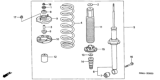 Diagram for 2001 Honda Accord Shock Absorber - 52610-S87-A11