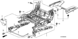 Diagram for 2007 Honda Element Occupant Detection Sensor - 81168-SCV-L02