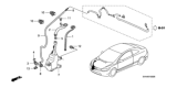 Diagram for Honda Washer Reservoir - 76841-SVA-A01