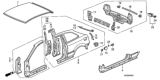 Diagram for 1999 Honda Civic Fuel Filler Housing - 63915-S03-300ZZ