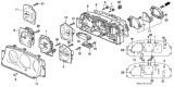 Diagram for 1995 Honda Civic Gauge Trim - 78155-SR3-A12