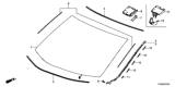 Diagram for Honda Odyssey Windshield - 73111-THR-A31