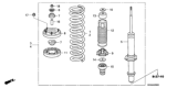 Diagram for 2007 Honda Accord Shock Absorber - 51601-SDP-A15