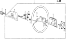 Diagram for 1985 Honda Civic Steering Wheel - 53110-SB3-957ZA