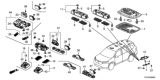 Diagram for Honda Pilot Dome Light - 34404-TK8-A01