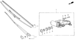 Diagram for 1997 Honda Odyssey Wiper Blade - 38450-SB3-952