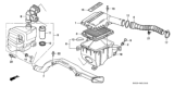 Diagram for 1989 Honda Civic Air Duct - 17243-PM5-A00