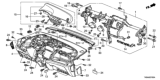 Diagram for Honda Fit Instrument Panel - 77103-TF0-G01ZA