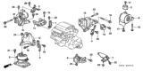 Diagram for 2004 Honda Pilot Engine Mount - 50800-S3V-A82