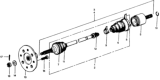 Diagram for 1975 Honda Civic Axle Shaft - 44306-659-010