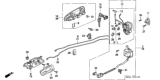 Diagram for 1995 Honda Civic Door Latch Assembly - 72110-SR0-A01