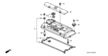 Diagram for Honda Valve Cover Gasket - 12030-P13-000