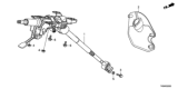 Diagram for Honda Odyssey Steering Column Cover - 53320-TK8-A00