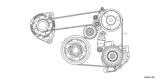 Diagram for Honda Civic Drive Belt & V Belt - 31110-59B-014