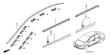 Diagram for Honda Door Moldings - 72950-SNA-A01