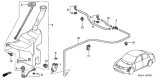 Diagram for Honda Civic Windshield Washer Nozzle - 76810-S5P-A01