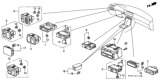Diagram for Honda Accord Hazard Warning Switch - 35510-SV4-003