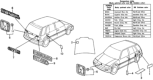 Diagram for 1991 Honda Civic Emblem - 75700-SG0-000