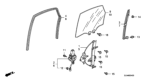 Diagram for Honda Fit Window Run - 72775-SAA-013