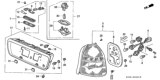 Diagram for 1996 Honda Civic License Plate - 74890-S03-000