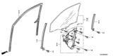 Diagram for 2007 Honda Ridgeline Window Regulator - 72210-SJC-A01