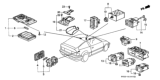 Diagram for 1988 Honda Civic A/C Switch - 35500-SH4-A01